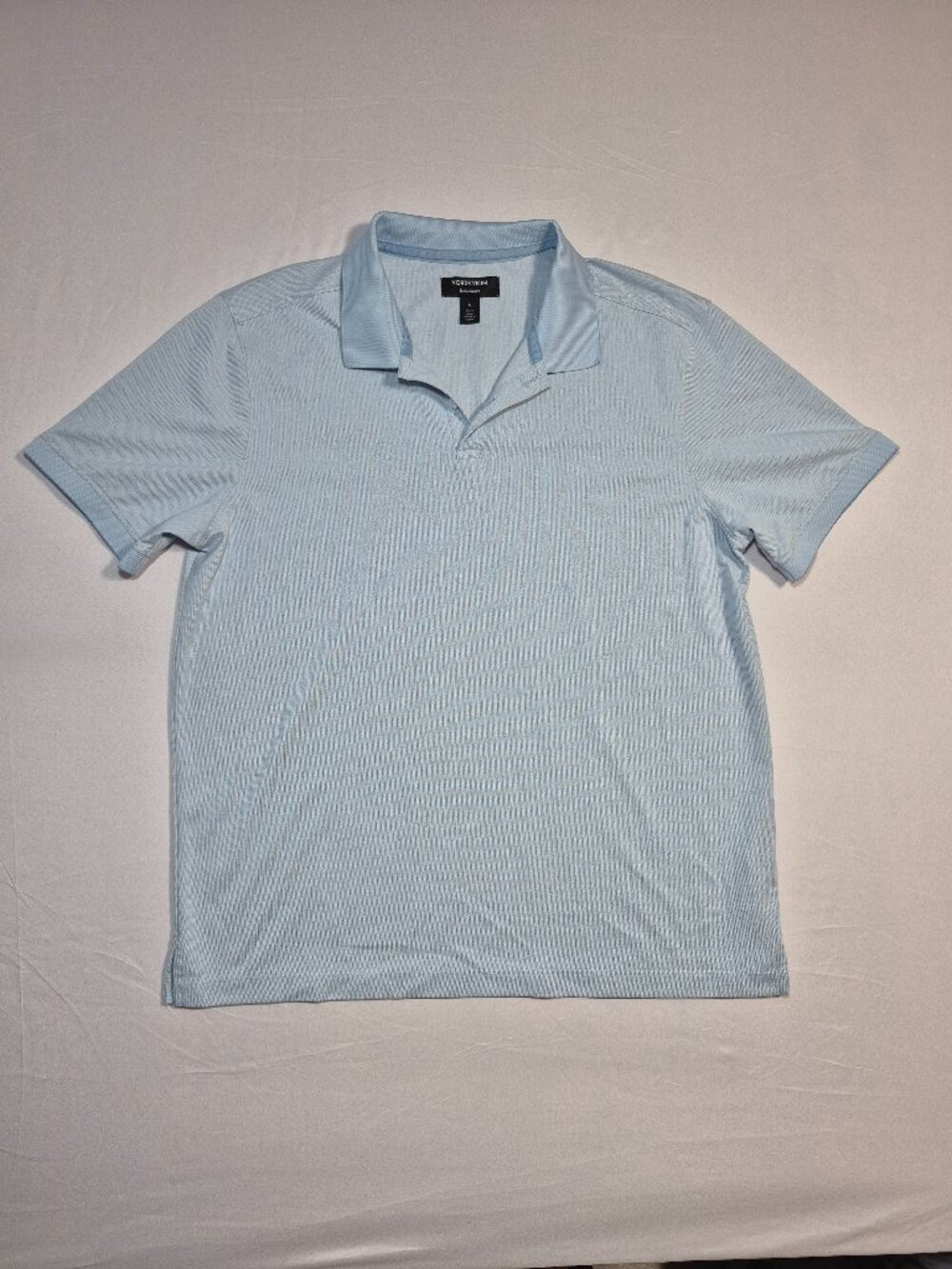 Nordstrom Tech-Smart Men Polo Shirt Size L Light Blue Stretch Performance Golf